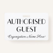 Abzeichen "AUTORISIERT" Ausweis (Vorderseite)