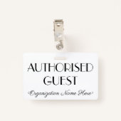 Abzeichen "AUTORISIERT" Ausweis (Rückseite mit Klammer)