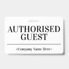 Abzeichen "AUTORISIERT" Ausweis