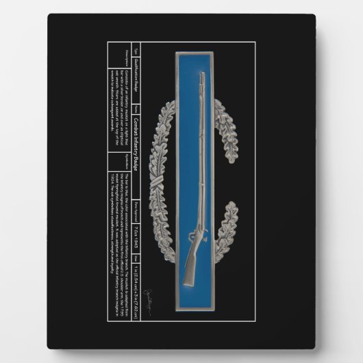 Abzeichen bekämpfen Infanterie Fotoplatte (Vorderseite)