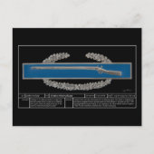 Abzeichen bekämpfen Infanterie Postkarte (Vorderseite)