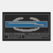 Abzeichen bekämpfen Infanterie Rechteckiger Aufkleber (Vorderseite)