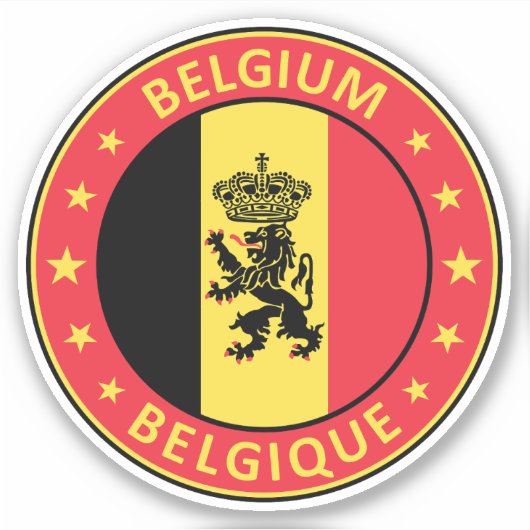 Abzeichen Belgien Aufkleber (Vorderseite)