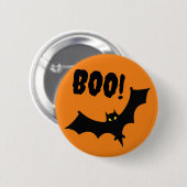 Abzeichen - Boo! Bat Halloween Button (Vorne & Hinten)