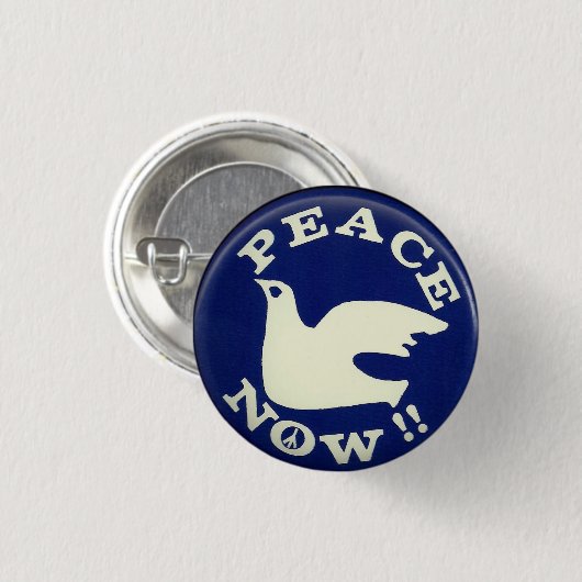 Abzeichen Button Knopf Frieden jetzt Anti-Krieg vi (Vorne & Hinten)