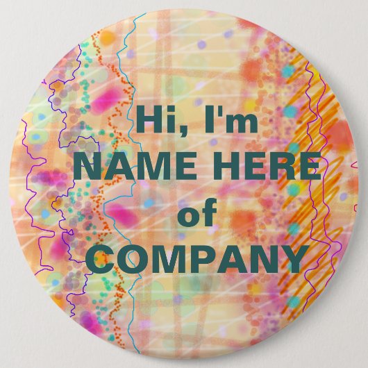 Abzeichen, Buttone - gerade pfirsichfarben Button (Vorderseite)