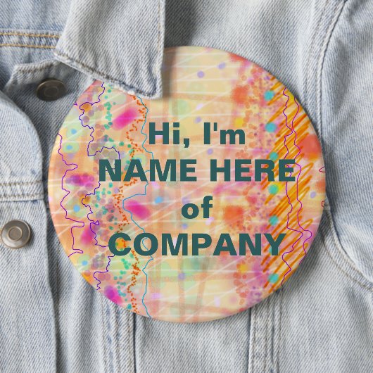 Abzeichen, Buttone - gerade pfirsichfarben Button (Beispiel)