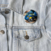 Abzeichen-Buttonknopf blauer Hyazinthe Button (Beispiel)