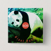 Abzeichen carré Panda - Grand Button (Vorderseite)
