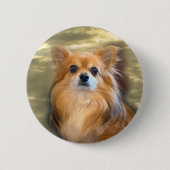 Abzeichen Chihuahua Foto Mode Pin Button (Vorderseite)