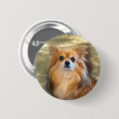 Abzeichen Chihuahua Foto Mode Pin Button (Vorne & Hinten)