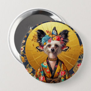 Abzeichen Chinesisch entworfene Hunde Kunst Button