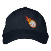 Abzeichen "Custom Racing Flames Baseball Bullet" Bestickte Kappe (Vorderseite)
