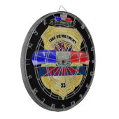 Abzeichen Dart Board der personalisierten Feuerweh Dartscheibe (Vorderseite Links)