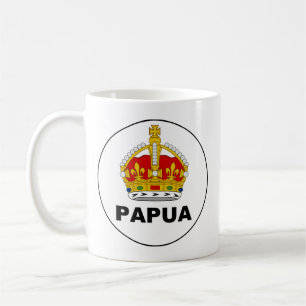 Abzeichen das Gebiet Papua, Papua-Neu-Guinea Kaffeetasse