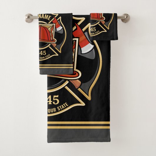 Abzeichen der Abteilung Feuerwehr ADD Badhandtuch Set (Insitu)