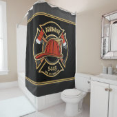 Abzeichen der Abteilung Feuerwehr ADD Duschvorhang (Beispiel)