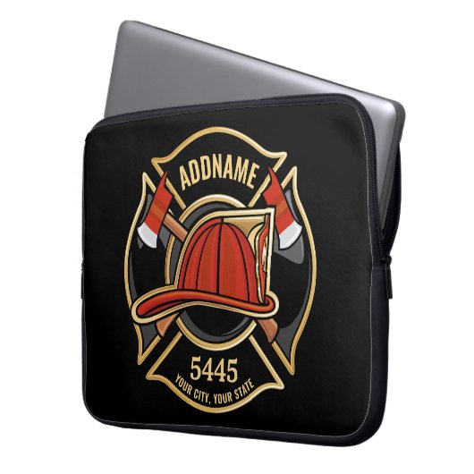 Abzeichen der Abteilung Feuerwehr ADD Laptopschutzhülle (Vorderseite Links)