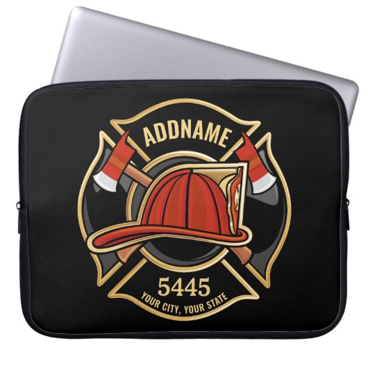 Abzeichen der Abteilung Feuerwehr ADD Laptopschutzhülle (Vorderseite)