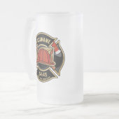 Abzeichen der Abteilung Feuerwehr ADD Mattglas Bierglas (Vorderseite Links)