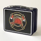 Abzeichen der Abteilung Feuerwehr ADD Metall Brotdose (Rückseite)