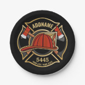 Abzeichen der Abteilung Feuerwehr ADD Pappteller (Vorderseite)