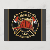 Abzeichen der Abteilung Feuerwehr ADD Postkarte (Vorderseite)