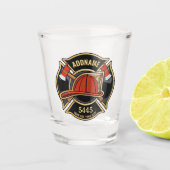 Abzeichen der Abteilung Feuerwehr ADD Schnapsglas (Vorderseite)