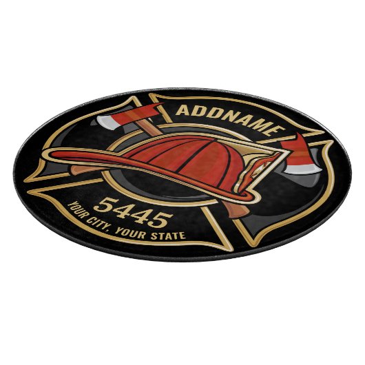 Abzeichen der Abteilung Feuerwehr ADD Schneidebrett (Ecke)