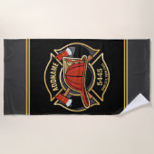 Abzeichen der Abteilung Feuerwehr ADD Strandtuch (Vorderseite)