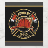 Abzeichen der Abteilung Feuerwehr ADD Weinetikett (Einzelnes Label)