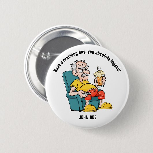 Abzeichen der Altersvorsorge lustig, frech, leicht Button (Vorne & Hinten)