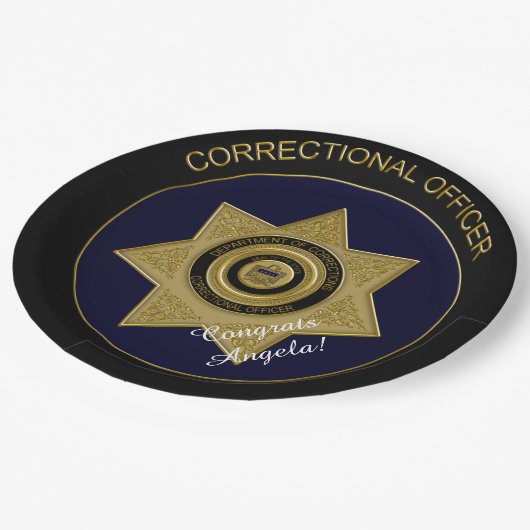 Abzeichen der Anweisungsbefugten, Gold-02-Paper-Te Pappteller (Schrägansicht)