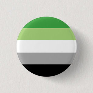 Abzeichen der Aromantischen Flagge Button