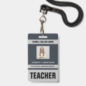 Abzeichen der Ausweiskarte für Lehrkräfte Ausweis (Vorderseite mit Lanyard)