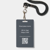 Abzeichen der Ausweiskarte für Lehrkräfte Ausweis (Rückseite mit Lanyard)