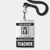 Abzeichen der Ausweiskarte für Lehrkräfte Ausweis (Vorderseite mit Lanyard)