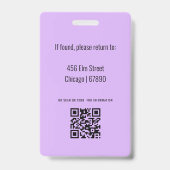 Abzeichen der Ausweiskarte für Lehrkräfte Ausweis (Rückseite)