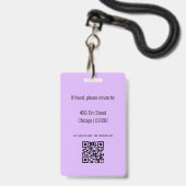 Abzeichen der Ausweiskarte für Lehrkräfte Ausweis (Rückseite mit Lanyard)