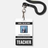 Abzeichen der Ausweiskarte für Lehrkräfte Ausweis (Vorderseite mit Lanyard)