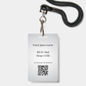 Abzeichen der Ausweiskarte für Lehrkräfte Ausweis (Rückseite mit Lanyard)