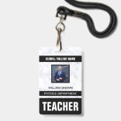 Abzeichen der Ausweiskarte für Lehrkräfte Ausweis (Vorderseite mit Lanyard)