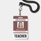 Abzeichen der Ausweiskarte für Lehrkräfte Ausweis (Front with Lanyard)