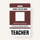 Abzeichen der Ausweiskarte für Lehrkräfte Ausweis (Vorderseite)