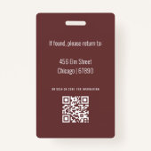 Abzeichen der Ausweiskarte für Lehrkräfte Ausweis (Rückseite)