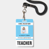 Abzeichen der Ausweiskarte für Lehrkräfte Ausweis (Vorderseite mit Lanyard)