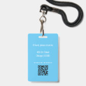Abzeichen der Ausweiskarte für Lehrkräfte Ausweis (Rückseite mit Lanyard)