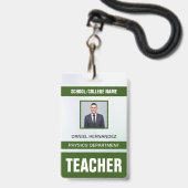 Abzeichen der Ausweiskarte für Lehrkräfte Ausweis (Vorderseite mit Lanyard)
