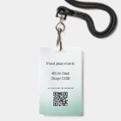 Abzeichen der Ausweiskarte für Lehrkräfte Ausweis (Rückseite mit Lanyard)