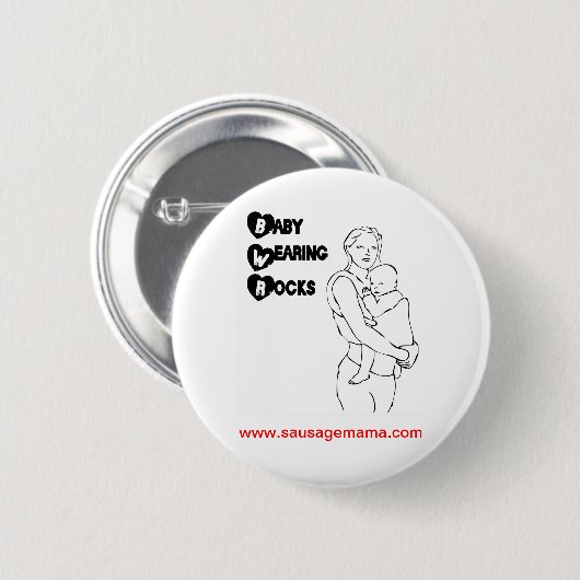 Abzeichen der Baby-tragendes Felsen-SMATS Button (Vorne & Hinten)